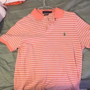 Custom fit peach colored polo Ralph Lauren